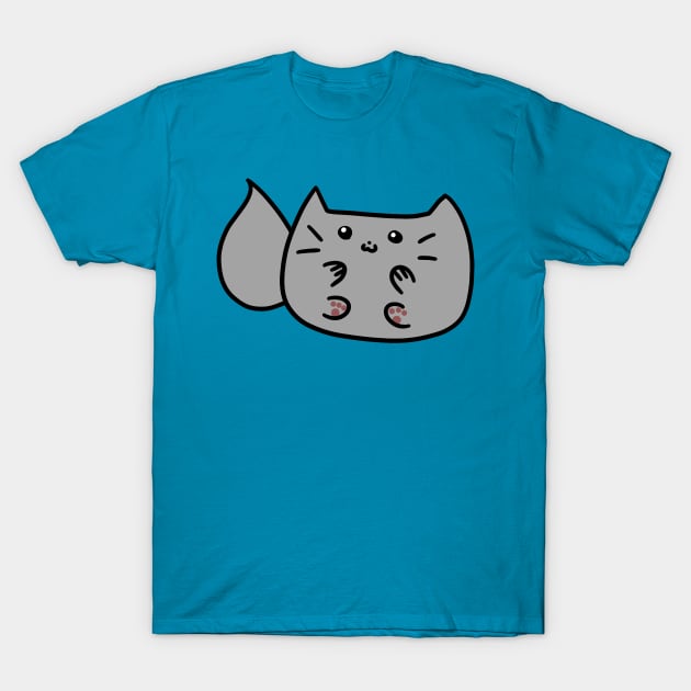 Fluffy Gray Cat T-Shirt by saradaboru